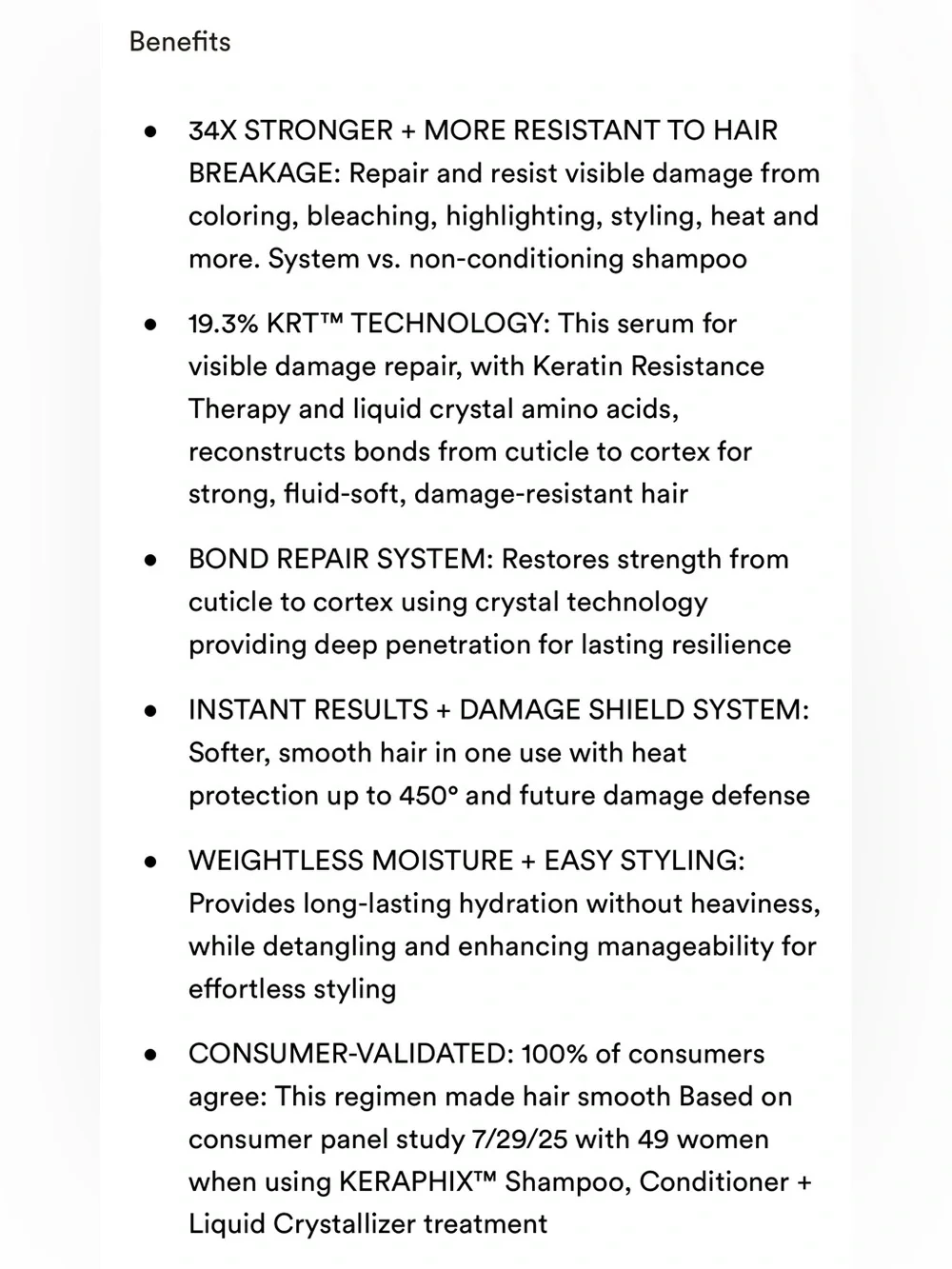 Nexxus Keraphix Liquid Crystallizer - Hair Repair Treatment